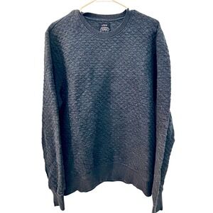 J Crew Mens‎ Authentic Fleece Crewneck Sweatshirt Blue Quilted Size M